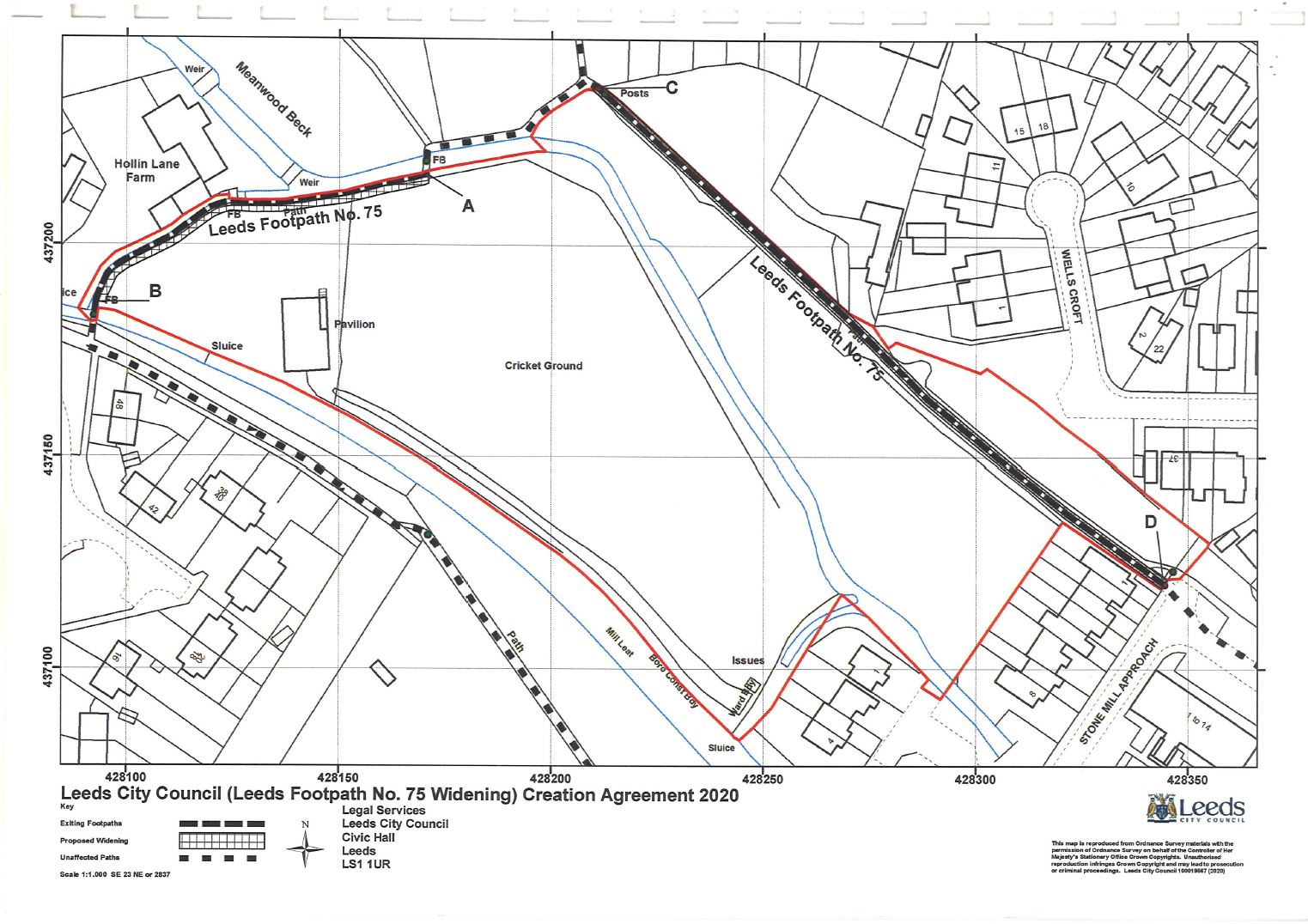 Public Rights Of Way Map Leeds Public Rights Of Way Statutory Declarations