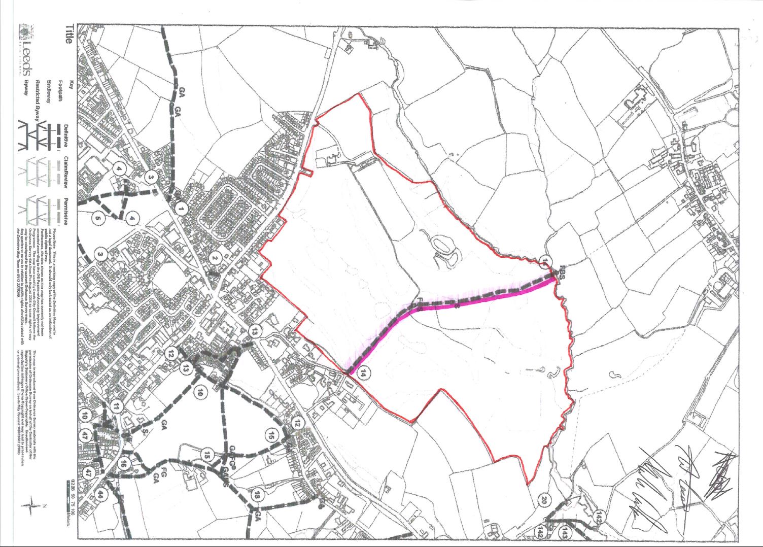 Public Rights Of Way Map Leeds Public Rights Of Way Statutory Declarations