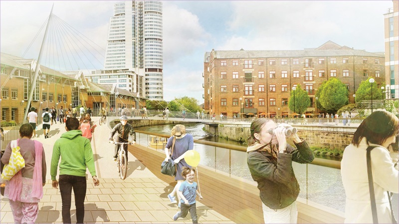 Artist impression of Sovereign Street footbridge